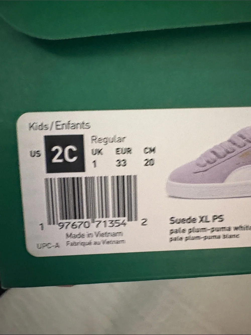 Puma Kids' Lilac Suede Low-Top Sneakers